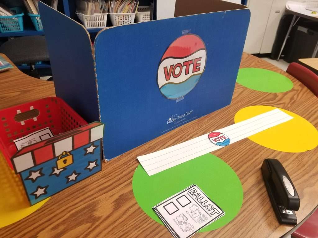 The best way to help kids understand voting and elections is by having a classroom election day! After teaching about the voting process, have kids vote on something special. In my classroom, we voted for a classroom party. Read this post for tons of Election Day Activities and ideas!