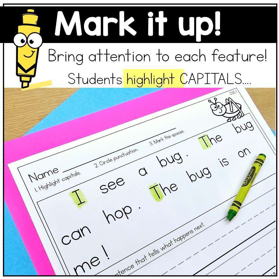 Capitalization and Punctuation Worksheets Phonics Decodable Sentences Editing - Image 10