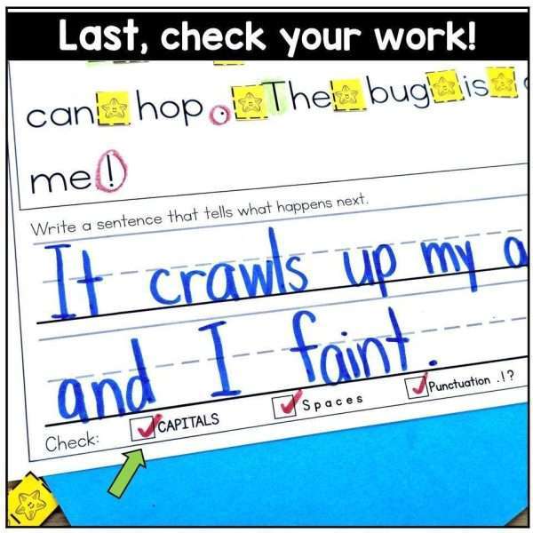 Capitalization and Punctuation Worksheets Phonics Decodable Sentences Editing