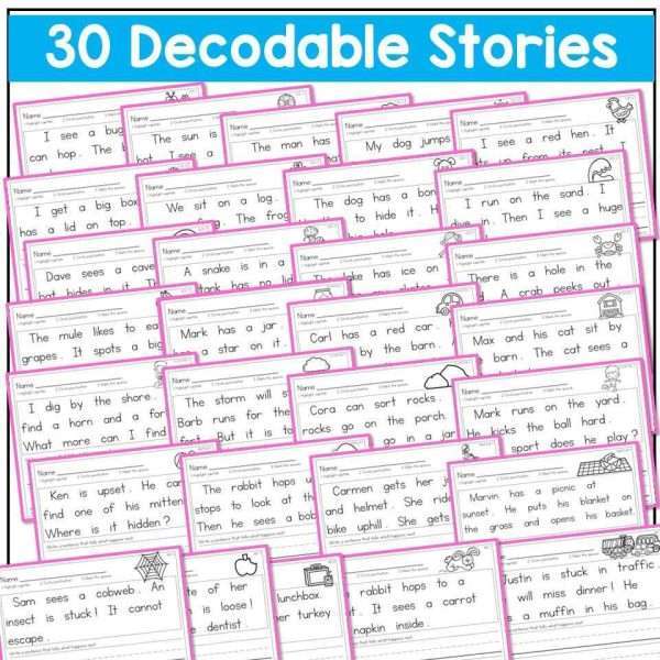 Capitalization and Punctuation Worksheets Phonics Decodable Sentences Editing