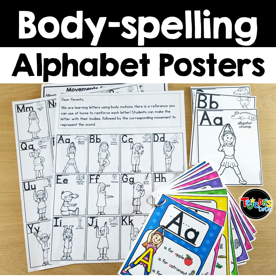 Body-Spelling Alphabet Posters: Kinesthetic Learning - Image 1