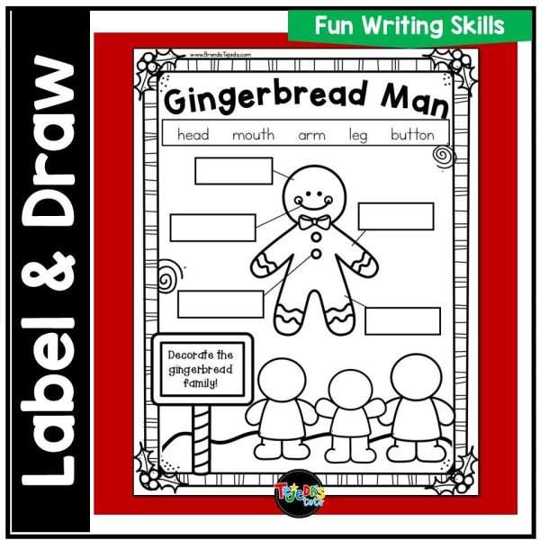 Gingerbread Coloring Pages Christmas Bulletin Board Holiday Activities Posters