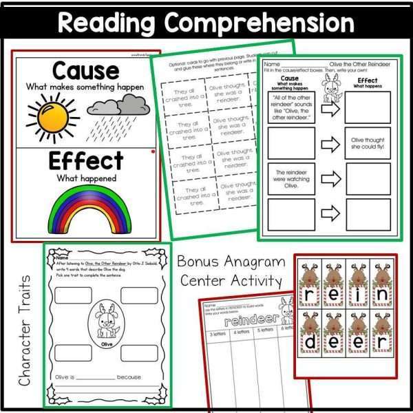 Olive the Other Reindeer Comprehension and Writing Mini-Pack