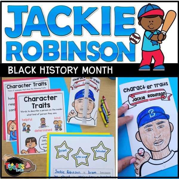 Jackie Robinson Craft Character Traits Anchor Chart Black History Month Craft