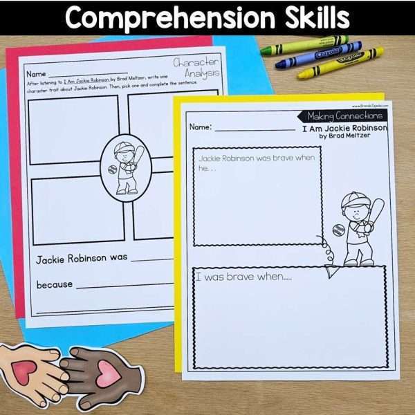 Jackie Robinson Craft Character Traits Anchor Chart Black History Month Craft