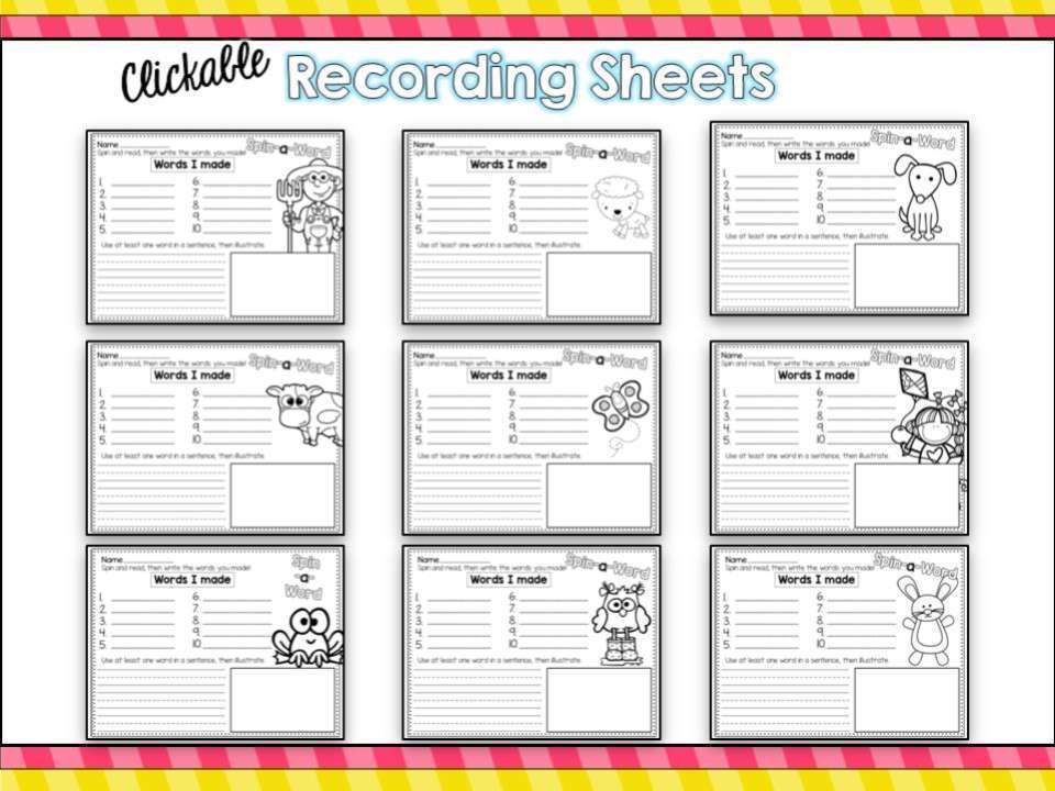 Word Work: Spin-a-Word Mats - Image 2