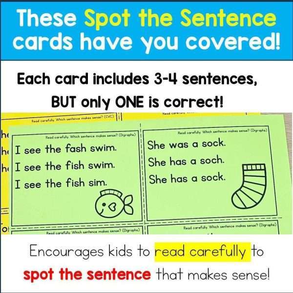 Phonics Task Cards + Slides for Decoding Accuracy and Reading Fluency Bundle