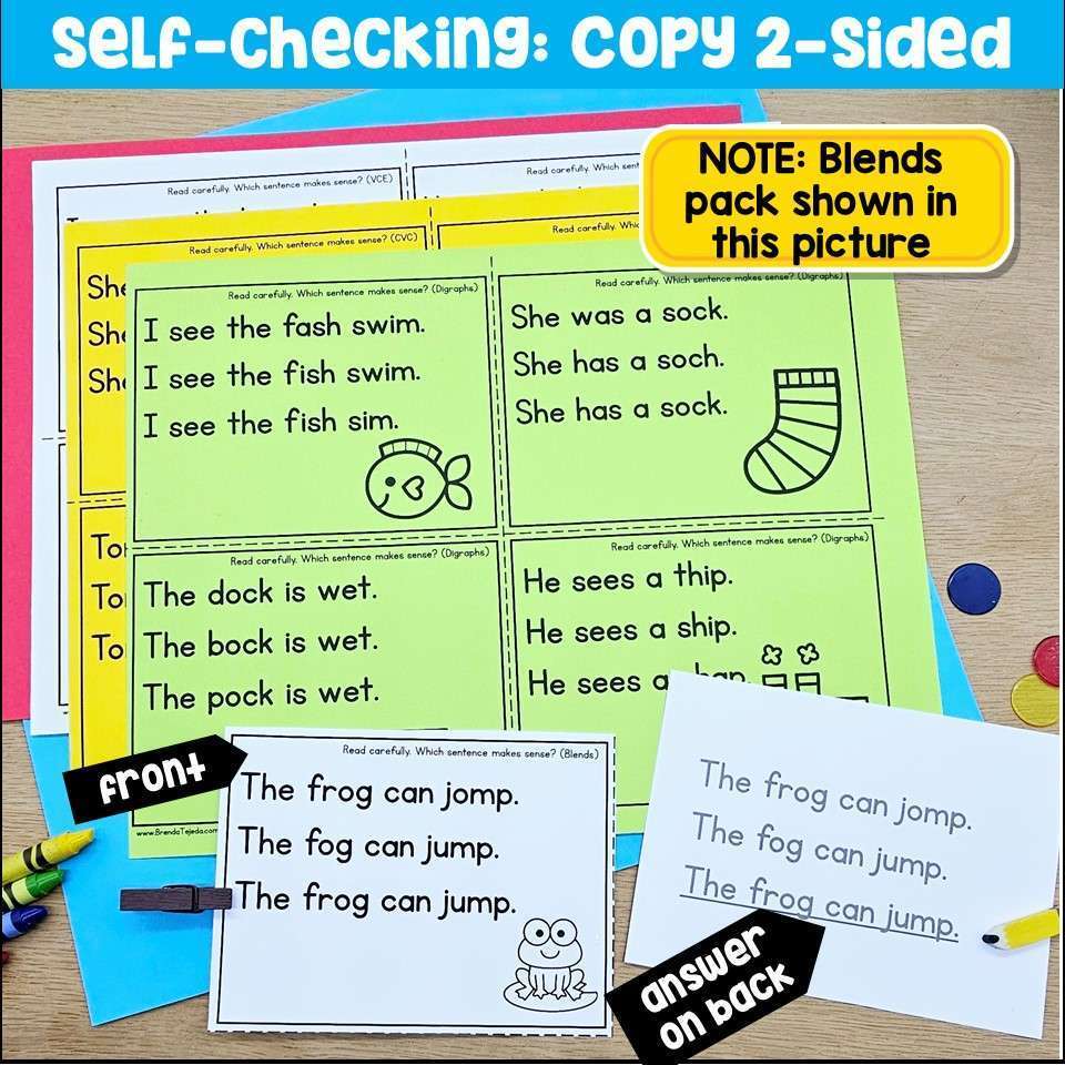 Phonics Task Cards + Slides for Decoding Accuracy and Reading Fluency Bundle - Image 8
