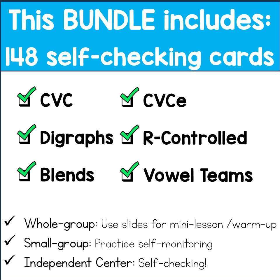 Phonics Task Cards + Slides for Decoding Accuracy and Reading Fluency Bundle - Image 9