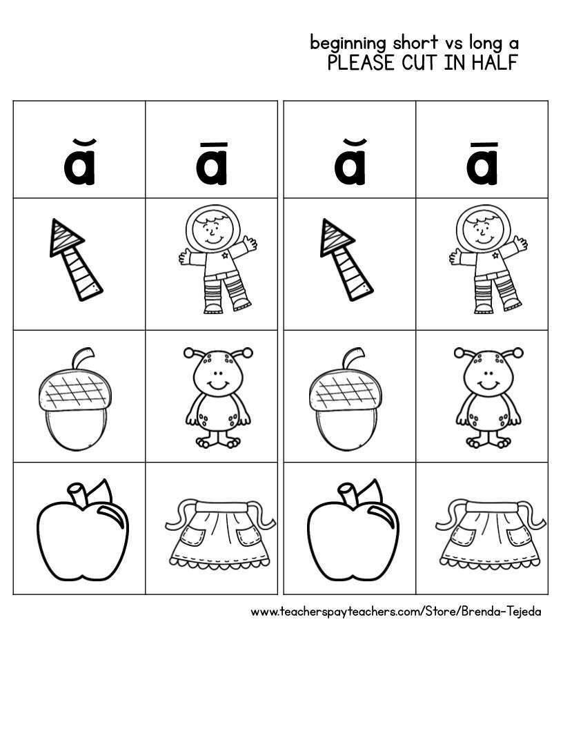 Word Work Sorts: Short and Long Vowels - Image 2