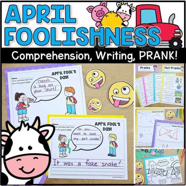 April Foolishness Book Companion April Fools Day Prank Writing Activities