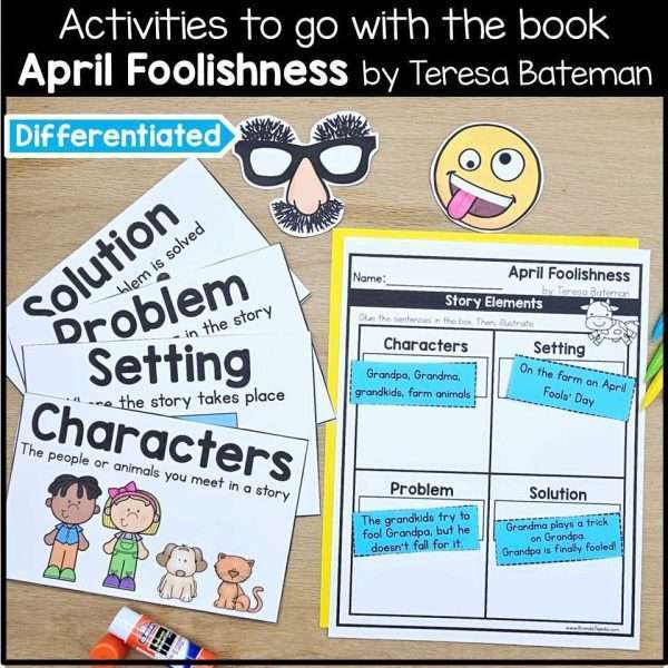April Foolishness Book Companion April Fools Day Prank Writing Activities