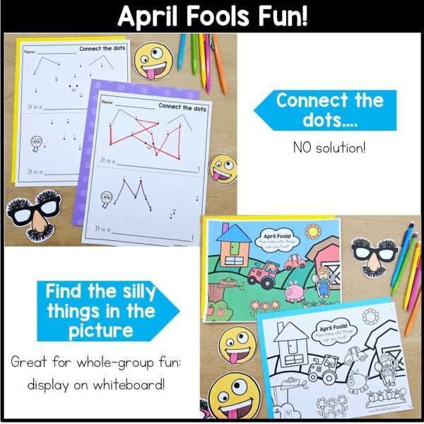 April Foolishness Book Companion April Fools Day Prank Writing Activities