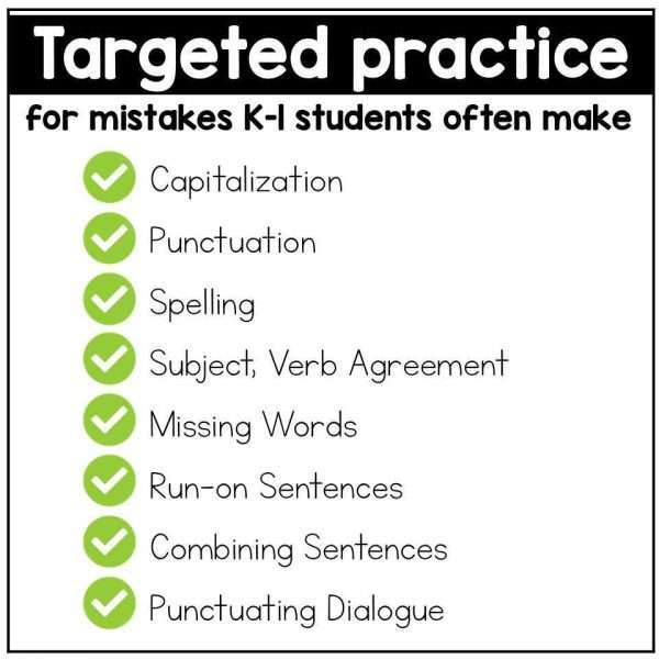 Editing Sentences Capitalization and Punctuation Worksheets Decodable