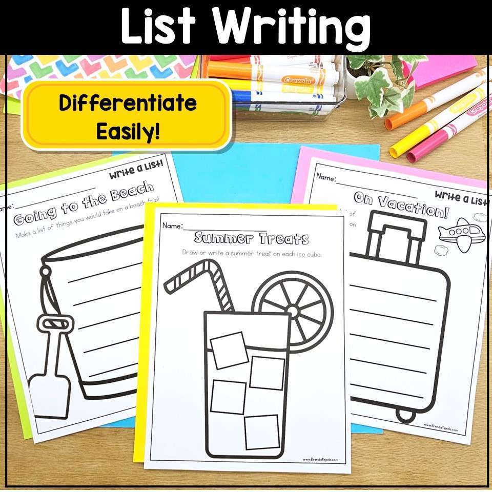 End of Year Writing Prompts Summer Writing Journal Summer Packet Opinion Inform - Image 13