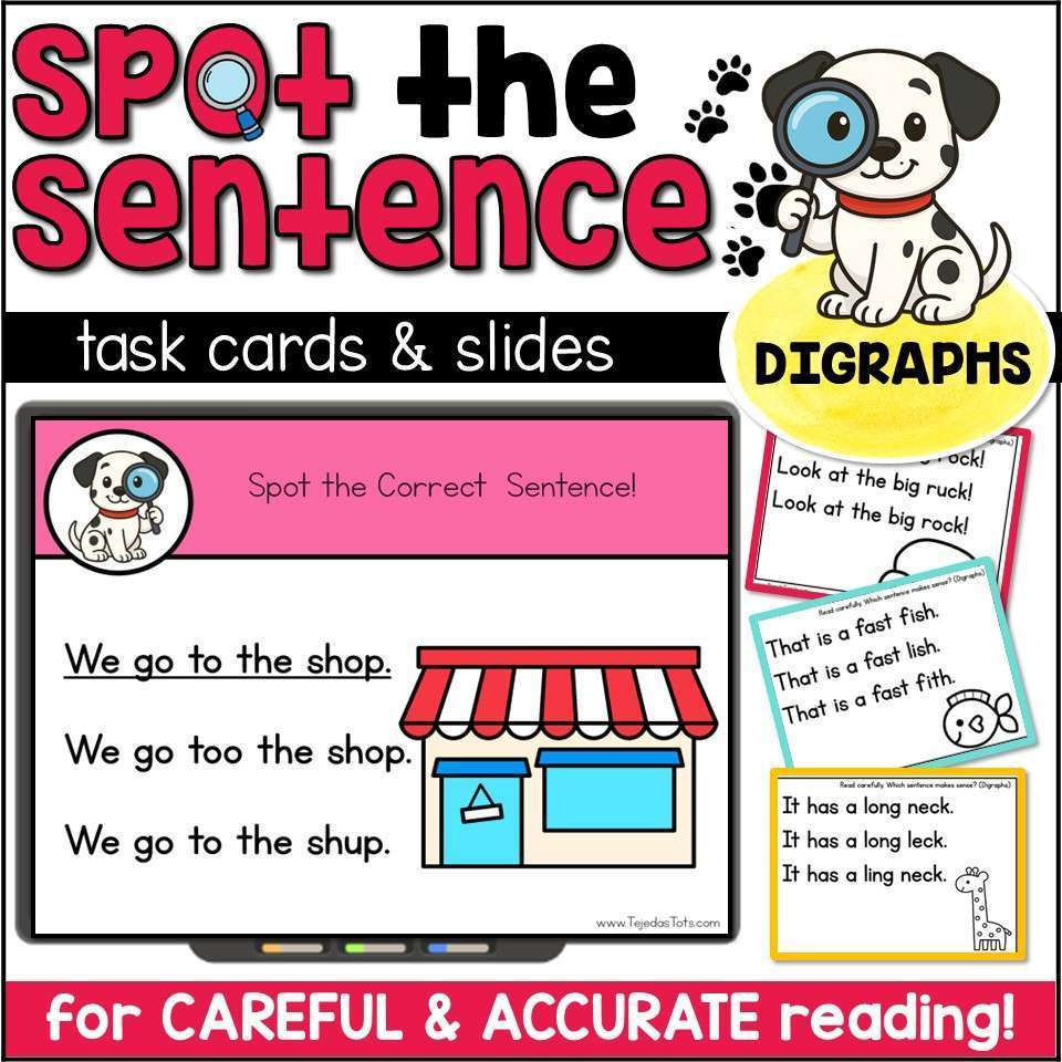 Digraphs Phonics Task Cards for Decoding Reading Fluency Science of Reading - Image 1