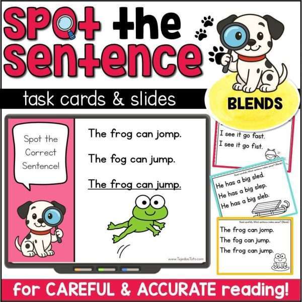 Blends Phonics Task Cards for Decoding Reading Fluency Science of Reading
