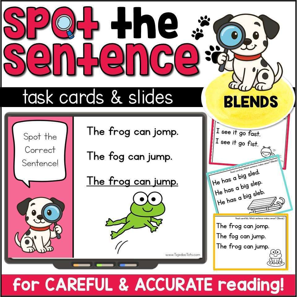 Blends Phonics Task Cards for Decoding Reading Fluency Science of ...