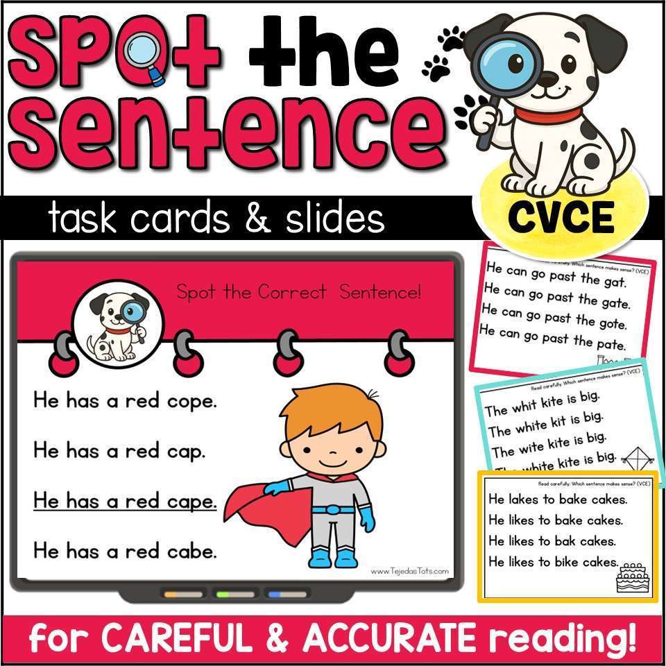 CVCE Phonics Task Cards for Decoding Reading Fluency Science of Reading - Image 1