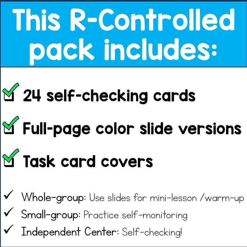 R-Controlled Phonics Task Cards for Decoding Reading Fluency Science of Reading - Image 5