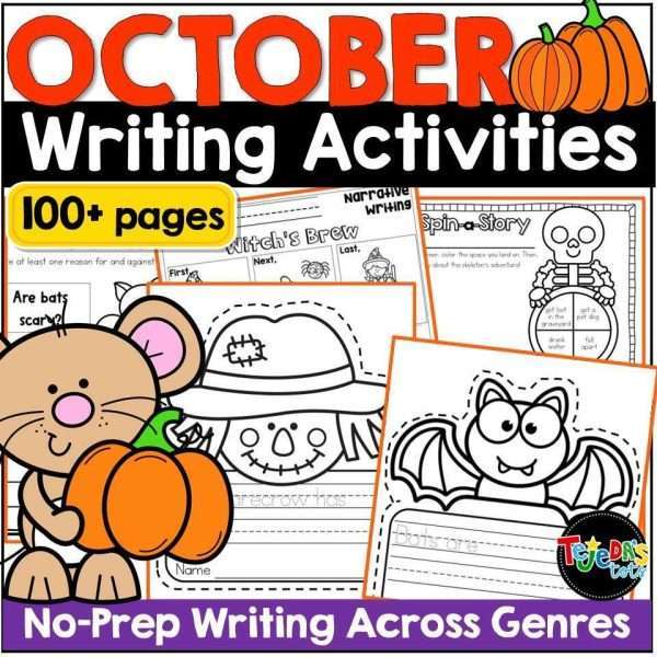 October Writing Prompts Writing Journal Fall and Halloween Writing Activities