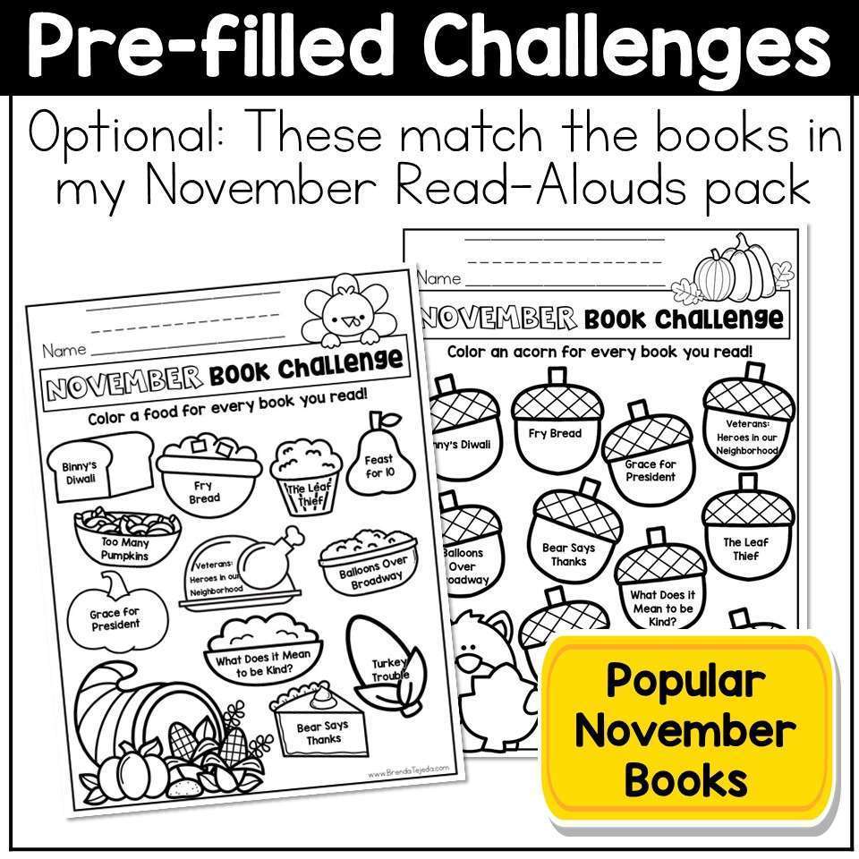 November and Fall Reading Book Trackers - Image 3