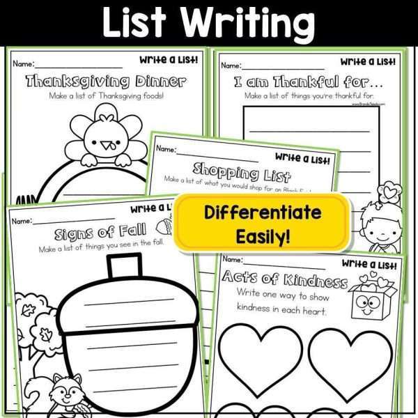 November Writing Prompts Writing Journal Fall and Thanksgiving Writing Activities