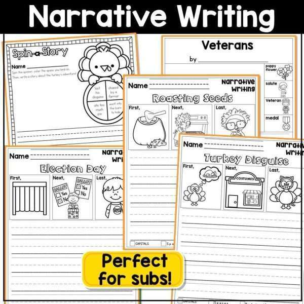 November Writing Prompts Writing Journal Fall and Thanksgiving Writing Activities