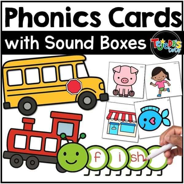 Phonics Picture Word Cards CVC Digraphs Blends CVCe Vowel Teams Literacy Center