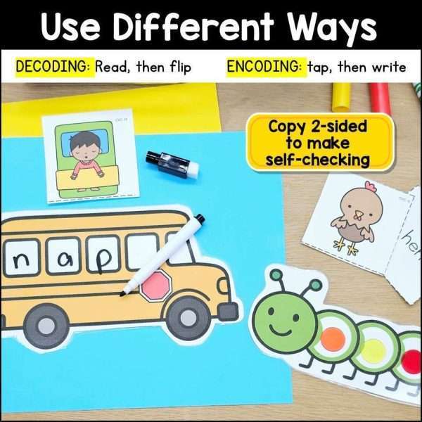 Phonics Picture Word Cards CVC Digraphs Blends CVCe Vowel Teams Literacy Center