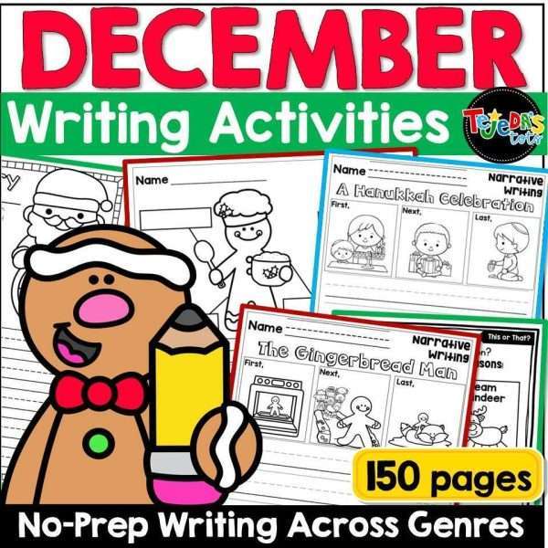 December Writing Prompts Journal Morning Work Christmas Crafts Narrative Opinion