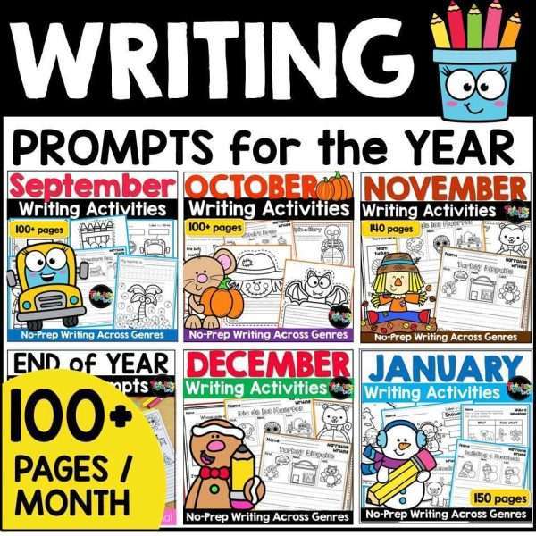 Writing Prompts Journals Morning Work Narrative Opinion For The Year