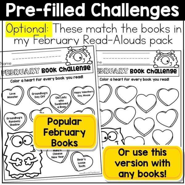 February Story Maps Bookmarks Book Trackers Valentines Day Reading Log