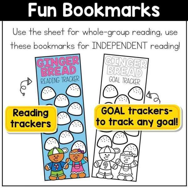 Gingerbread Man Story Maps Bookmarks Book Trackers Story Elements Christmas