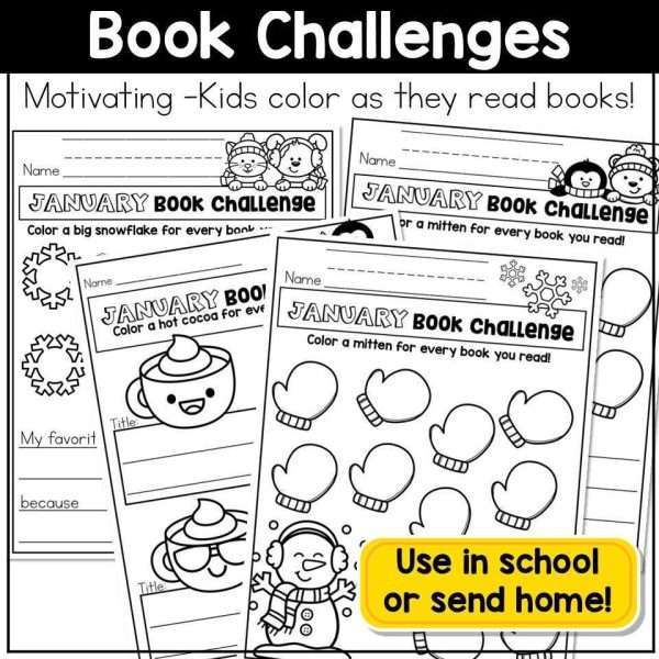 January Snowman Story Maps Bookmarks Book Trackers Winter Reading Log