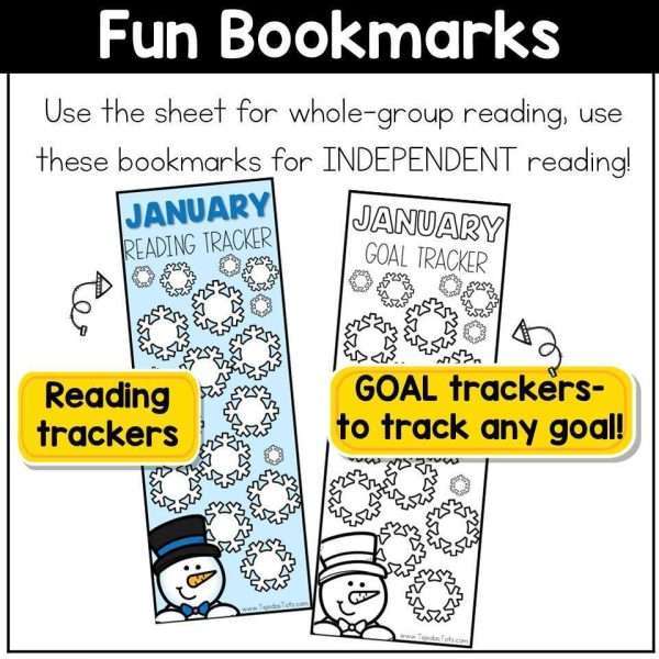 January Snowman Story Maps Bookmarks Book Trackers Winter Reading Log