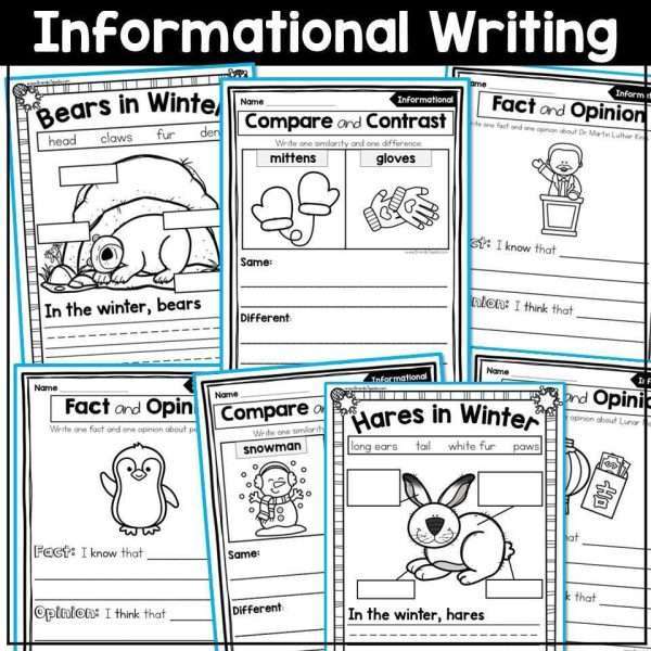 January Writing Prompts Journal Morning Work Winter Crafts Narrative Opinion