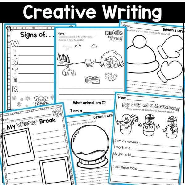 January Writing Prompts Journal Morning Work Winter Crafts Narrative Opinion