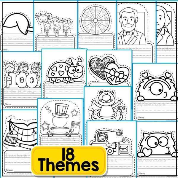February Valentines Day Writing Crafts Coloring Pages for Kindergarten 1st Grade