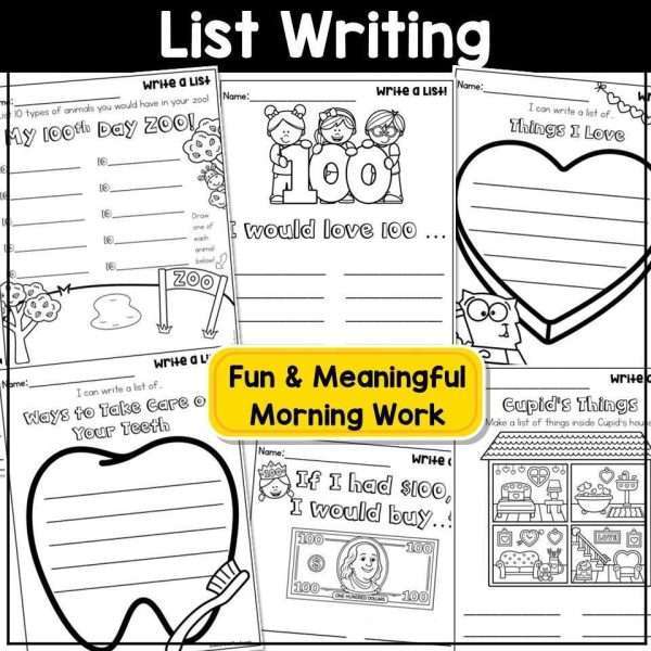 February Writing Prompts Journal Morning Work How to Narrative Opinion Valentine