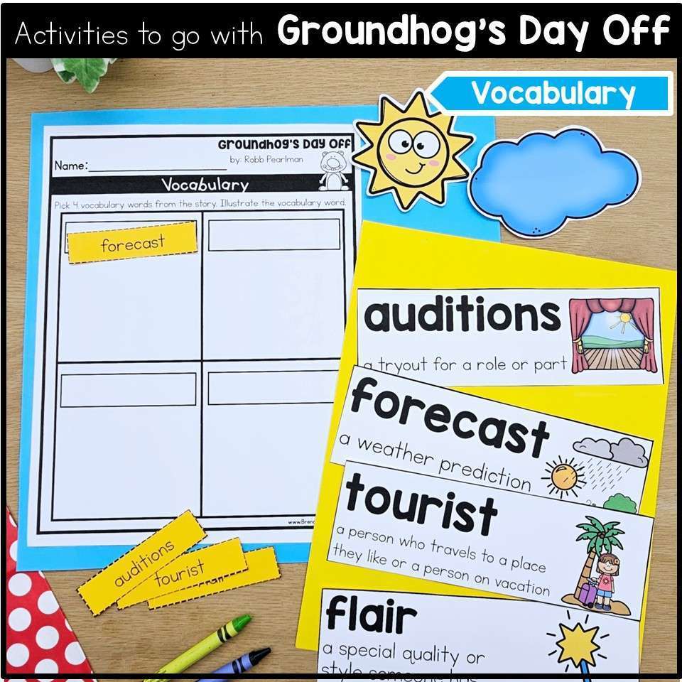 Groundhog Day Reading Book Companion Craft Comprehension and Writing Activities - Image 9