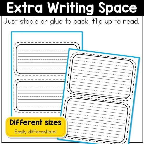 January Winter Writing Crafts for Kindergarten and 1st Grade Lined Writing Pages