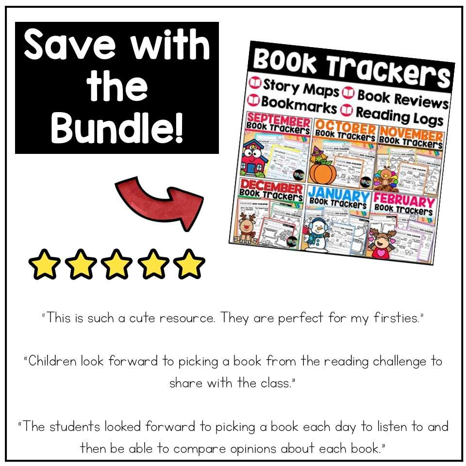 April Reading Logs Story Maps Bookmarks Book Trackers Spring Graphic Organizers - Image 8
