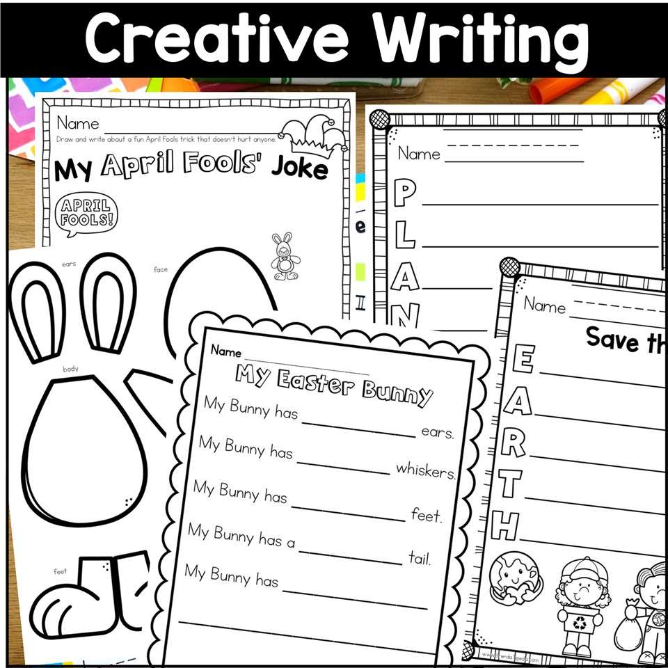 April Writing Prompts Journal Morning Work Easter Earth Day Writing Spring Craft - Image 6
