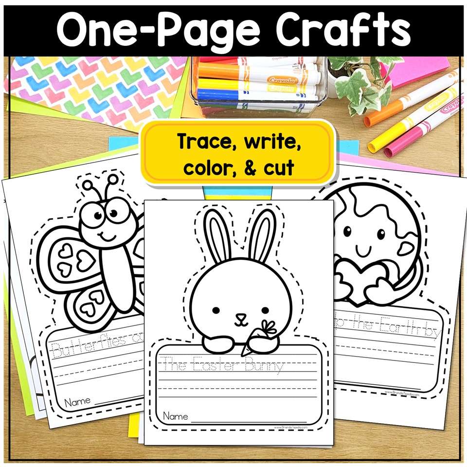 April Writing Prompts Journal Morning Work Easter Earth Day Writing Spring Craft - Image 11