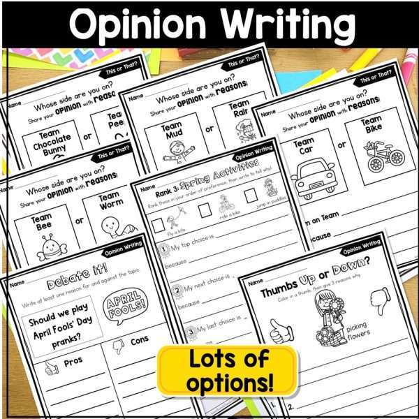 April Writing Prompts Journal Morning Work Easter Earth Day Writing Spring Craft