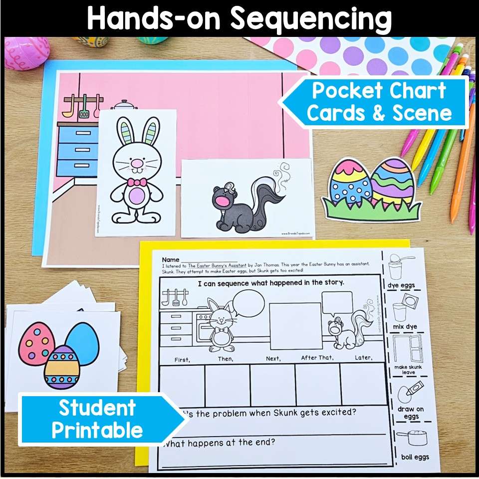 Easter Bunnys Assistant Spring Read Aloud Activities Sequencing Writing Craft - Image 2