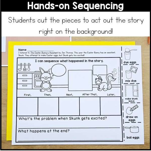 Easter Bunnys Assistant Spring Read Aloud Activities Sequencing Writing Craft