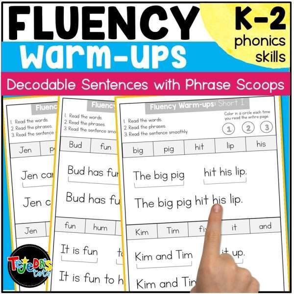 Sentence Pyramids Reading Fluency Practice Decodable Sentences Phonics Worksheet
