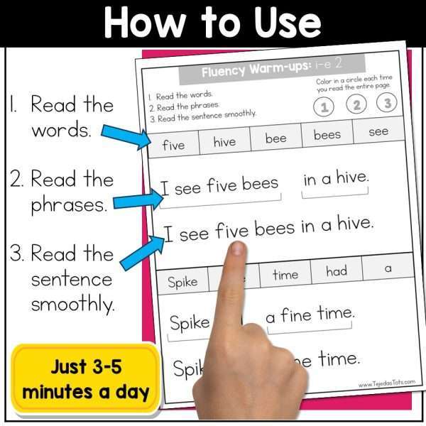 Sentence Pyramids Reading Fluency Practice Decodable Sentences Phonics Worksheet
